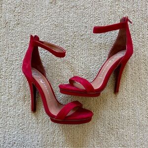 Jeffrey Campbell Red Suede Heels